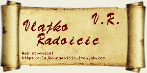 Vlajko Radoičić vizit kartica